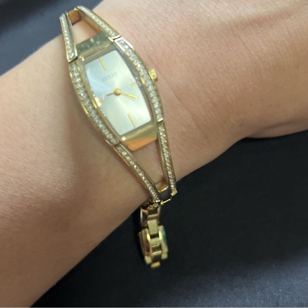Guess Women's Gold Watch with Crystal Detailing